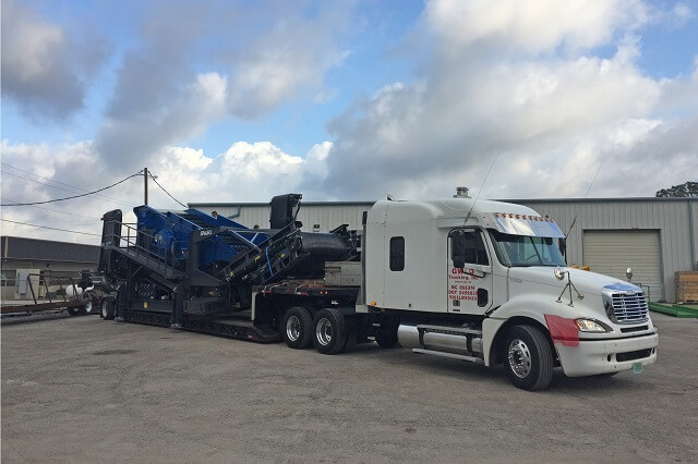 Elektrische Siebanlagen Transport