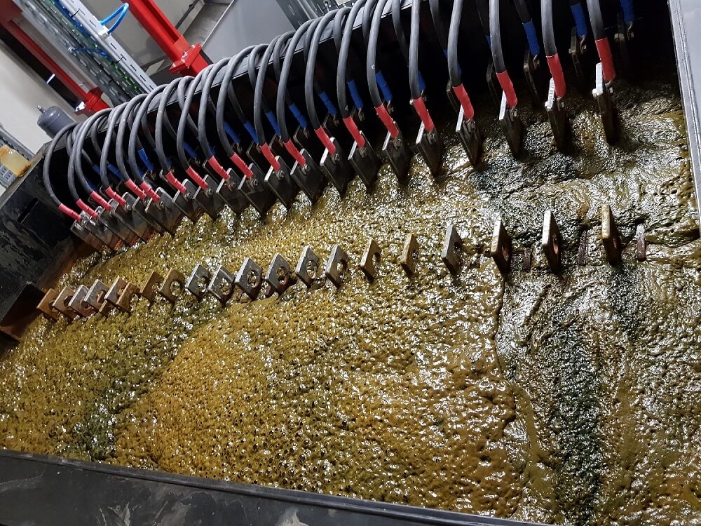 Schlammentwässerung mittels Elektrokoagulation