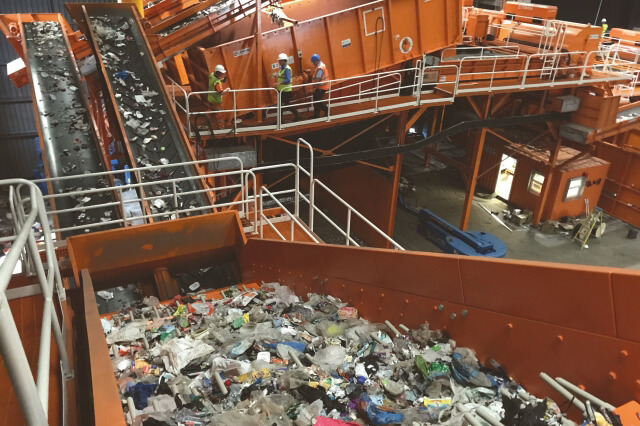 Hausmüllaufbereitungsanlage mit anschließender NIR-Sortierung