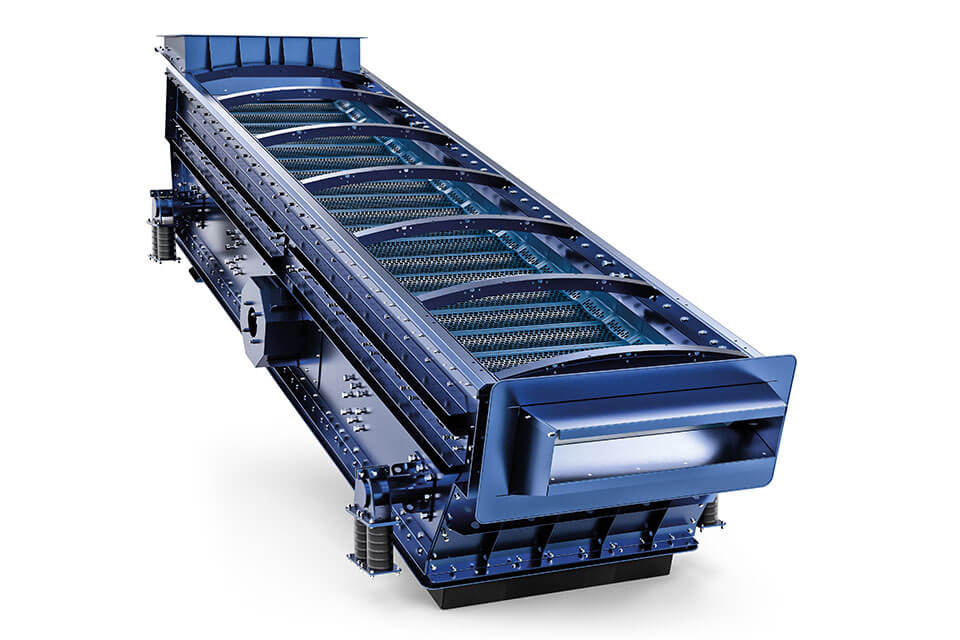 Spannwellensieb zur Aufbereitung von Schlacken und MVA-Aschen von SPALECK