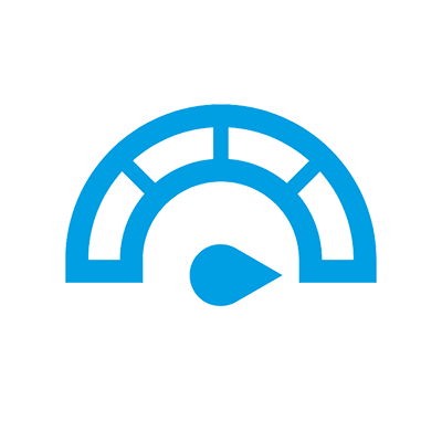 Icon das 100% Leistung und Performance symbolisiert