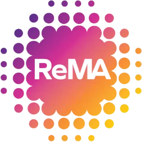 Buntes, kreisförmiges Logo mit der Aufschrift 'ReMA'.